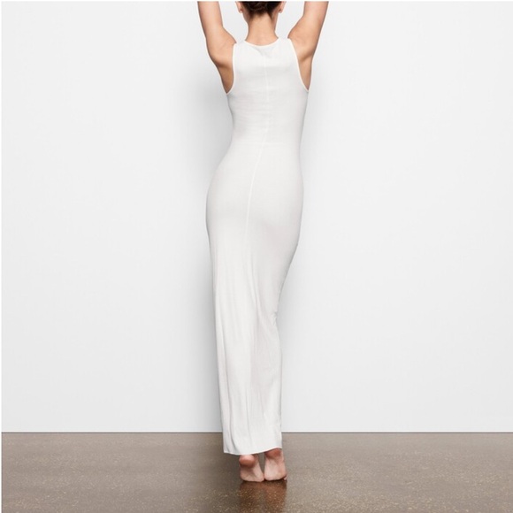 SKIMS SOFT LOUNGE SLEEVELESS LONG SLIP DRESS MARBLE XS - Picture 3 of 8